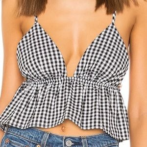 Peplum Top in Gingham